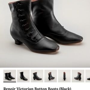 Renoir Black Heeled Boots American Duchess